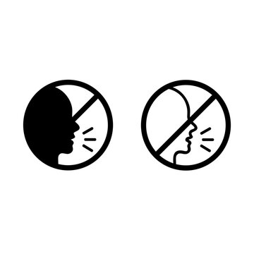 no talking sign vector illustration