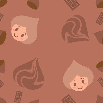 Adorable Chocolate Assortment Pattern - mocha moose