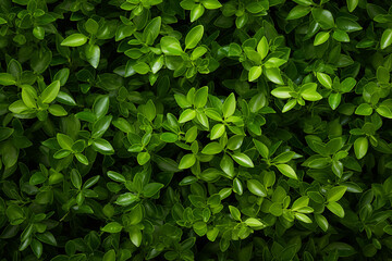 Obraz premium Close-up of a dense botanical bush, vibrant green hues, macro perspective, natural lighting, sharp clarity