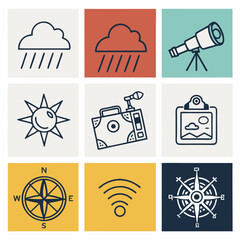 Naklejka premium winter icons set