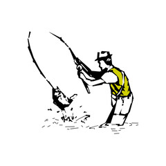 Worker in safety vest performing maintenance