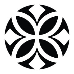 Circular Abstract Geometric Logo Modern Minimal Design