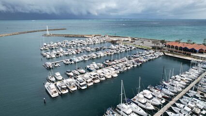 Hillarys, Australia – June 3, 2025: Aerial View of The Hillarys Boat Harbour of Perth CBD