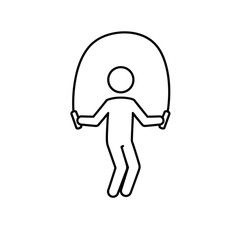 Jump Rope Icons. Sports vector illustration. Fitness. Aerobics