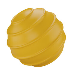 Stylized fitness ball. Isolated on transparent background