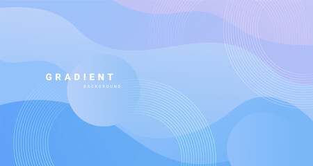 Soft abstract wave background with gradient and circles