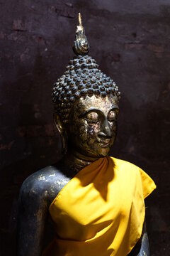 Close up of a buddha statue in Thailand