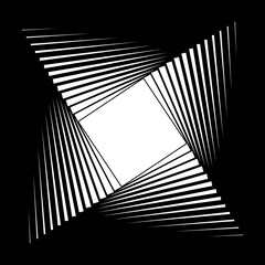 Fototapeta premium Square shape dynamic line spiral. Frame border gradient