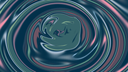 Abstract Swirling Vortex Teal, Pink, and Green Liquid Marble Texture