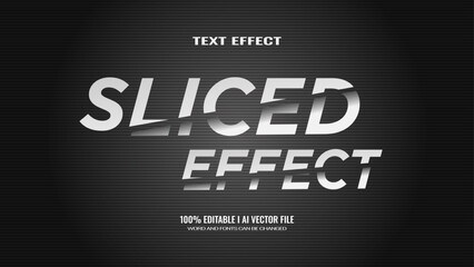 Sliced text effect, editable text