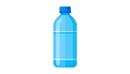 Blue Plastic Water Bottle.