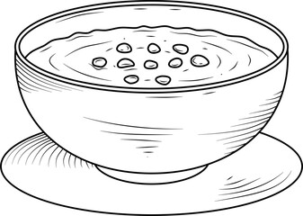 Warm soup hand drawn illustration