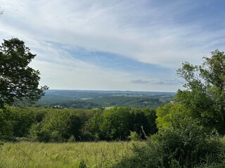 Vue de la campagne depuis badefols d'ans