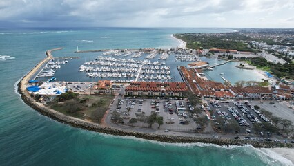 Hillarys, Australia – June 3, 2025: Aerial View of The Hillarys Boat Harbour of Perth CBD
