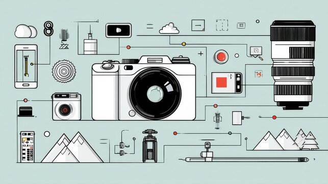 Explore Essential Steps to Become a Professional Photographer With a Clear Infographic Guide Designed for Aspiring Artists and Creators - Powered by Adobe