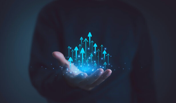 Value added concept Develop products to be effective for the success of the company Increase your sales and marketing advantage to attract customers' attention. and drive sales with the future in mind