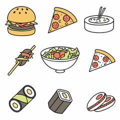 travel icons set