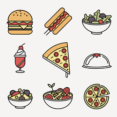 travel icons set