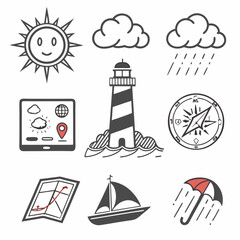 Fototapeta premium weather icons set