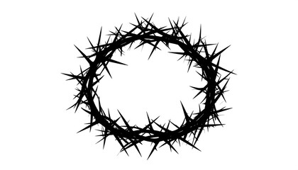 Crown of Thorns with Black Silhouette.