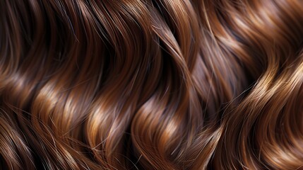 Glossy chestnut brown waves perfectly defined cascading down with an elegant softness