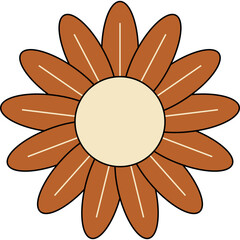 Retro Flower Daisy Groovy 70s 