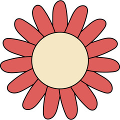 Retro Flower Daisy Groovy 70s 