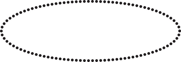 Oval frame dots black. Design element