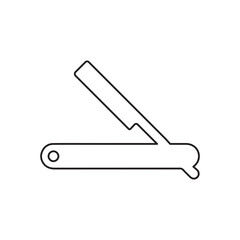 Razor barber line icon