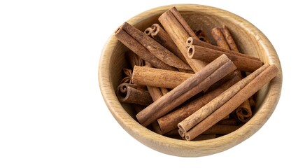 Wooden Bowl Full Of Ras el Hanout Spice Sticks