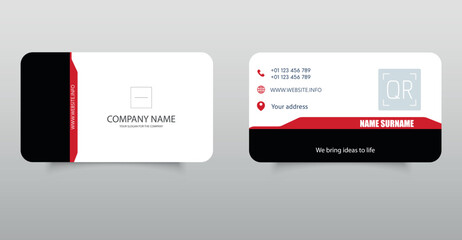 Creative Business Card Template. Vector Illustration. Editable file.