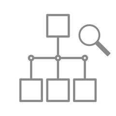 シンプルな樹形図の検索アイコン