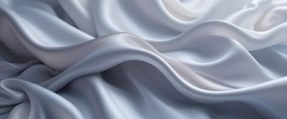 Obraz premium Elegant draped silver and gray silk fabric