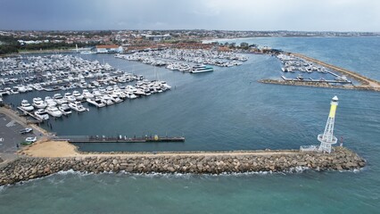 Hillarys, Australia – June 3, 2025: The Hillarys Boat Harbour of Perth CBD