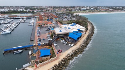 Hillarys, Australia – June 3, 2025: The Hillarys Boat Harbour of Perth CBD