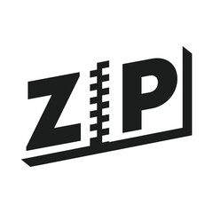 Zip security logo design template.