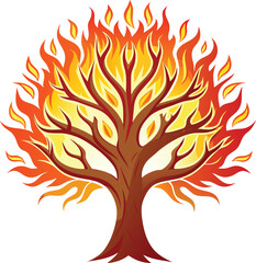 Tree Composed of Fiery Flames.