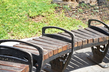 Curved Wooden Park Bench A Serene Outdoor Seating Design
