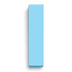 Light-blue capital letter "I" in 3D