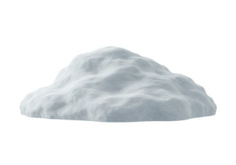 A fluffy white cloud formation floating against a clear blue sky, creating a serene atmosphere