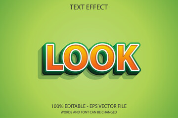 Look text effect editable