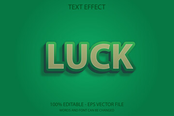 Luck text effect editable