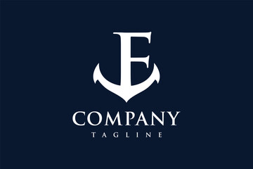 letter E anchor logo