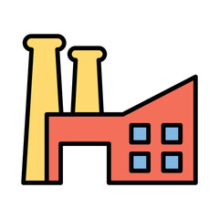 Factory sign symbol vector flat icon
