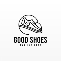 Shoes man fashion logo design