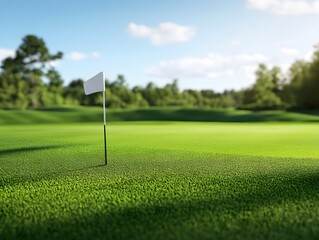 Obraz premium custom golf banner mockup personalized flat design