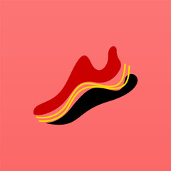 Shoes man fashion logo design