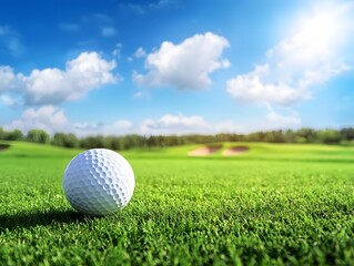 presentation slide template golf theme mockup