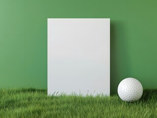 blank invitation mockup for golf event celebration