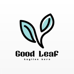 Botanical logo icon design template. Leaf logo template